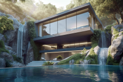 three-story-villa-inside-mountain-in-jungle-and-waterfall-
